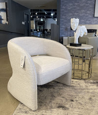 Trona Modern Cream Fabric Accent Chair