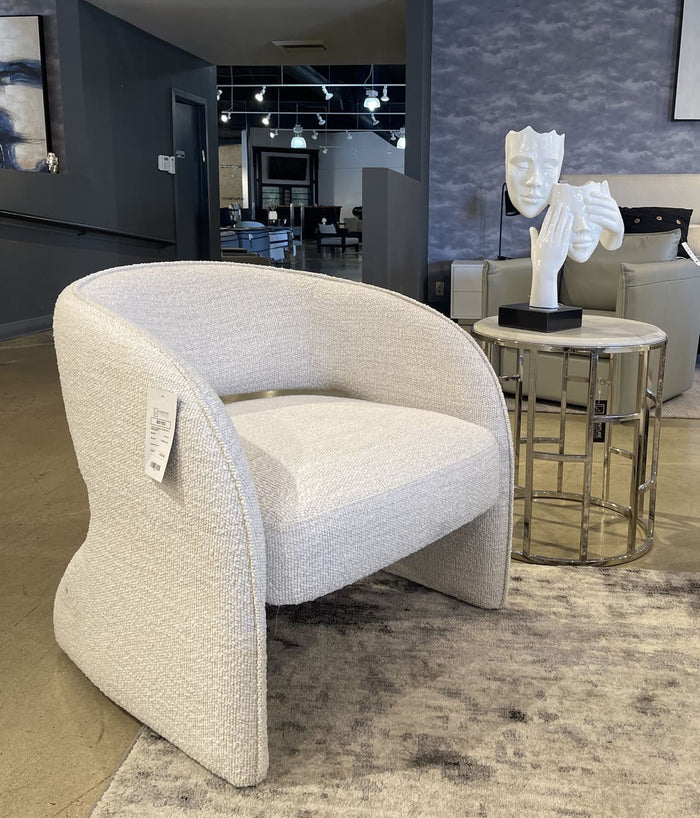 Trona Modern Cream Fabric Accent Chair