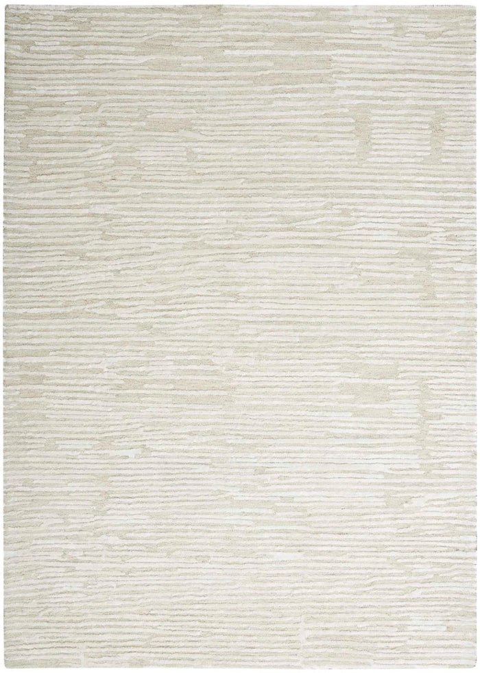 Delilah Ivory Silky Luxcelle & Wool Area Rug