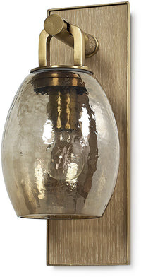 Octavia Amber & Gold Wall Sconce