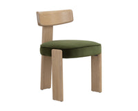 Horton Rustic Oak & Forest Green Dining Chair (Set of 2)