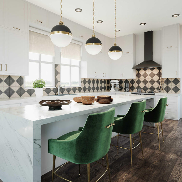 Prado Performance Grade Green Velvet Bar Stool