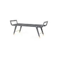 Statement Large Carbon Black Bench