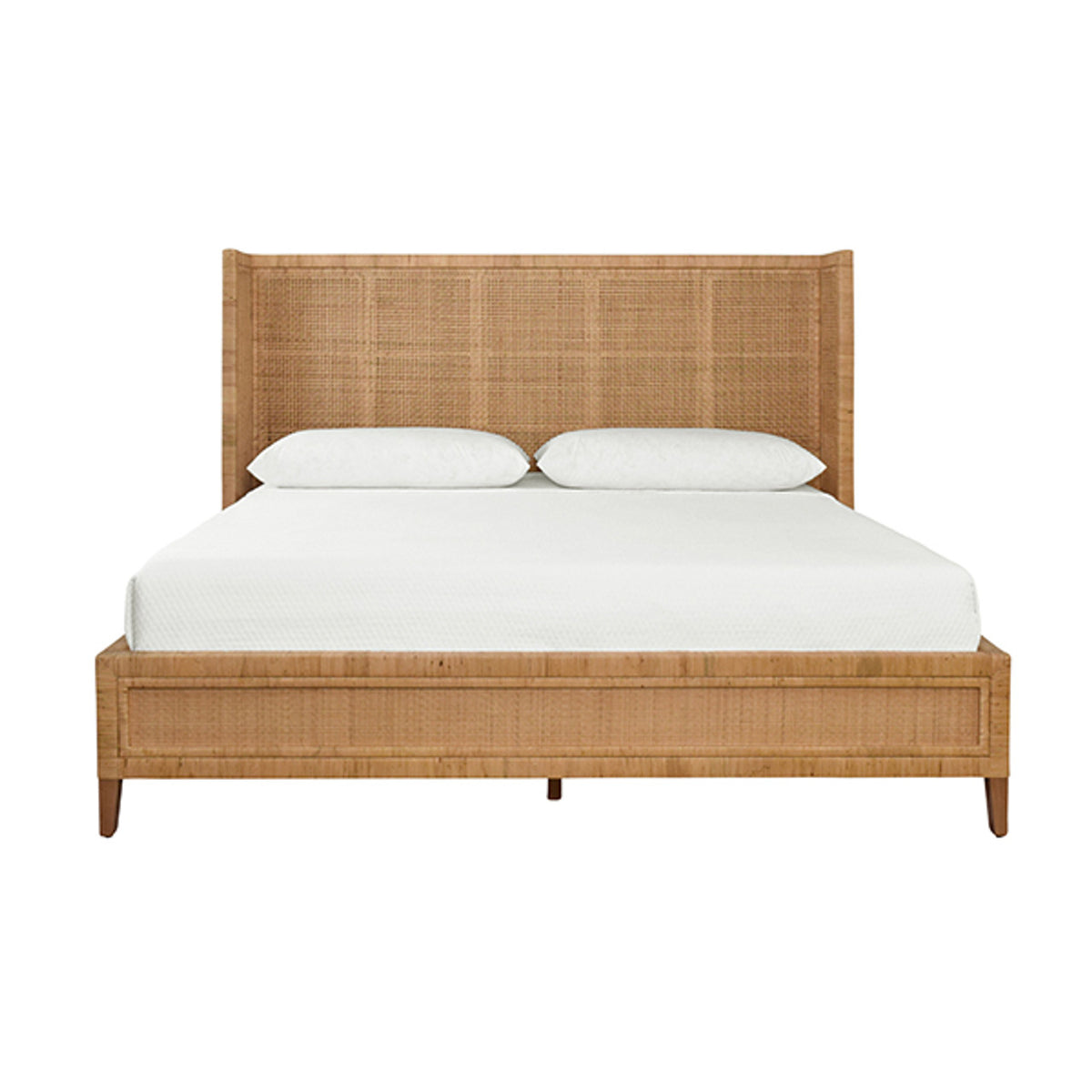 Ottilie Winged Wrapped Rattan Bed