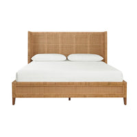 Ottilie Winged Wrapped Rattan Bed