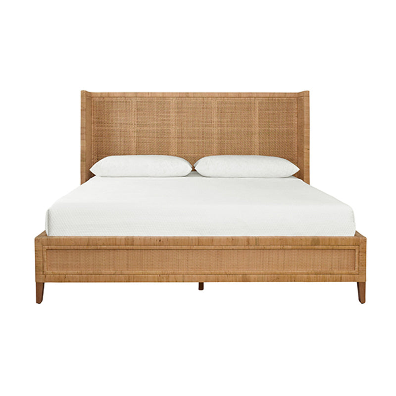 Ottilie Winged Wrapped Rattan Bed