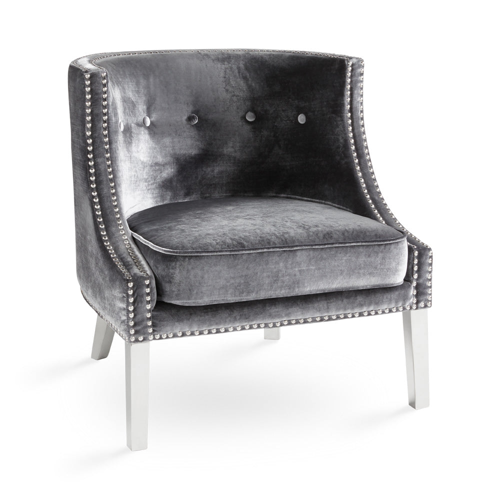 Regal Charcoal Grey Accent Chair