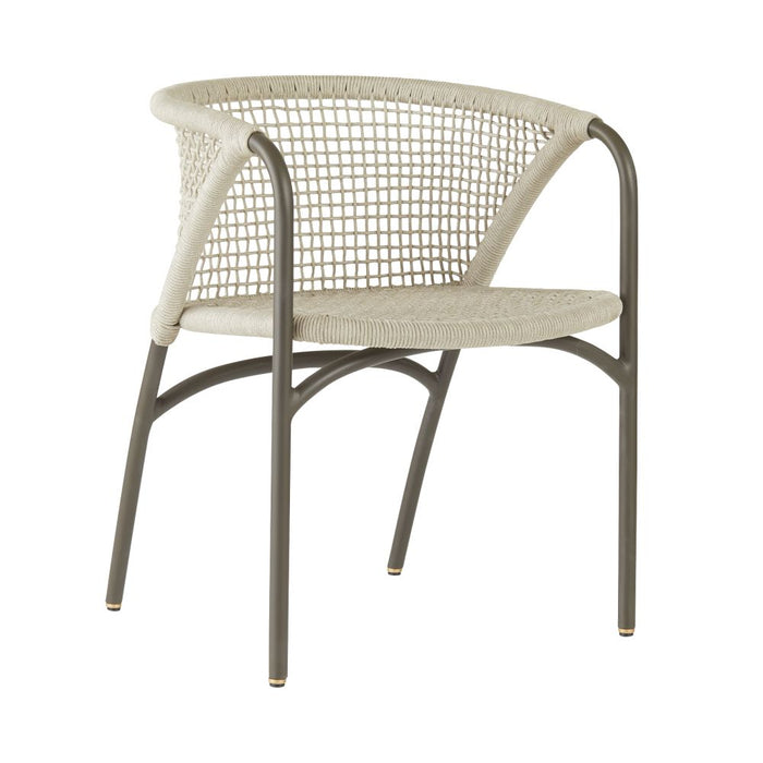 Enzo Buff Plain Weave Outdoor Dining Chair