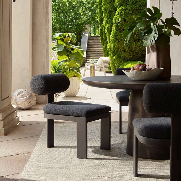 Verah Charcoal Outdoor Armless Dining Chair