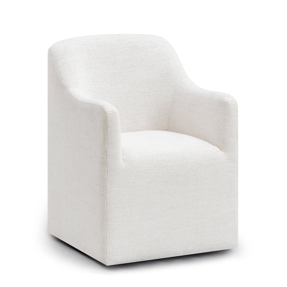 Hope Tall Off-White Textured Performance Fabric Dining Chair