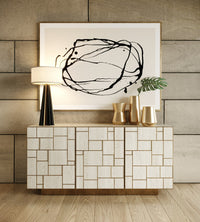 Viktoria Cream Ash & Gold Buffet/Sideboard