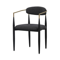 Nicole Medium Grey/Gold & Black Dining Chair