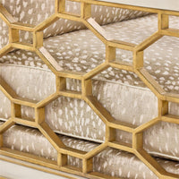 Aquila Doe Taupe & Gold Club Chair