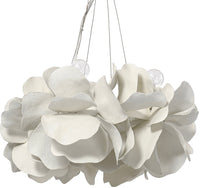 Virginia White Petal Semi Flush Mount