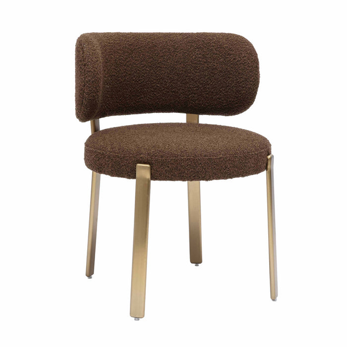 Havana Chocolate Brown Boucle Dining Chair