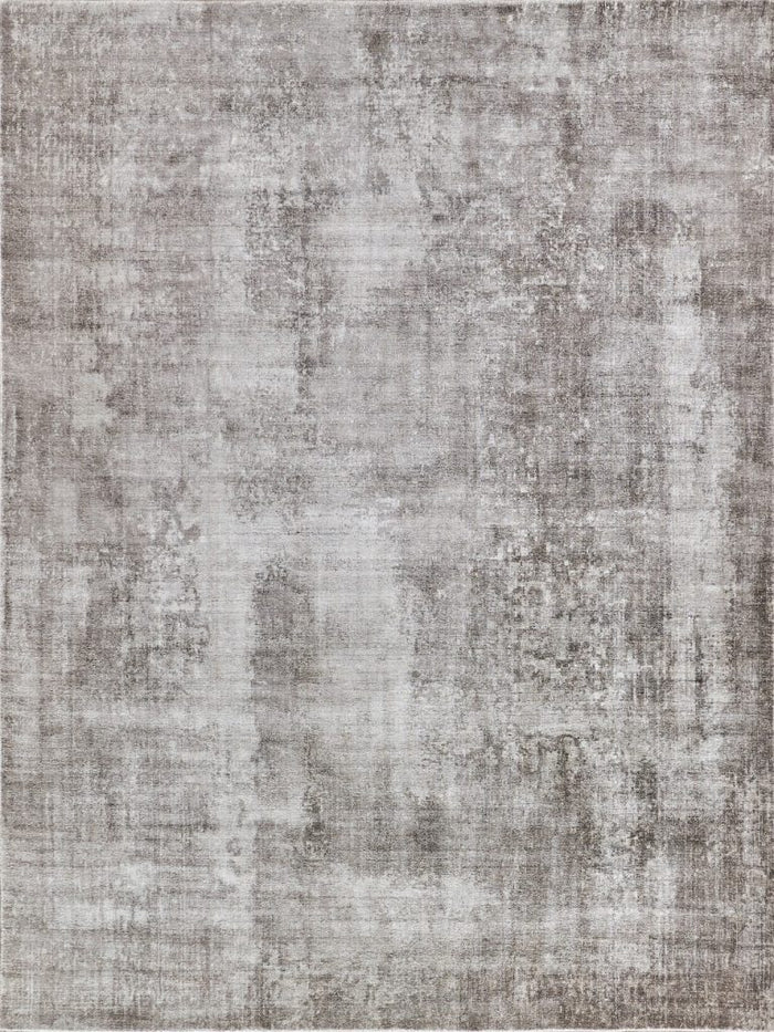 Penelope Terracota/Silver Wool/Bamboo Silk Area Rug - Elegance Collection