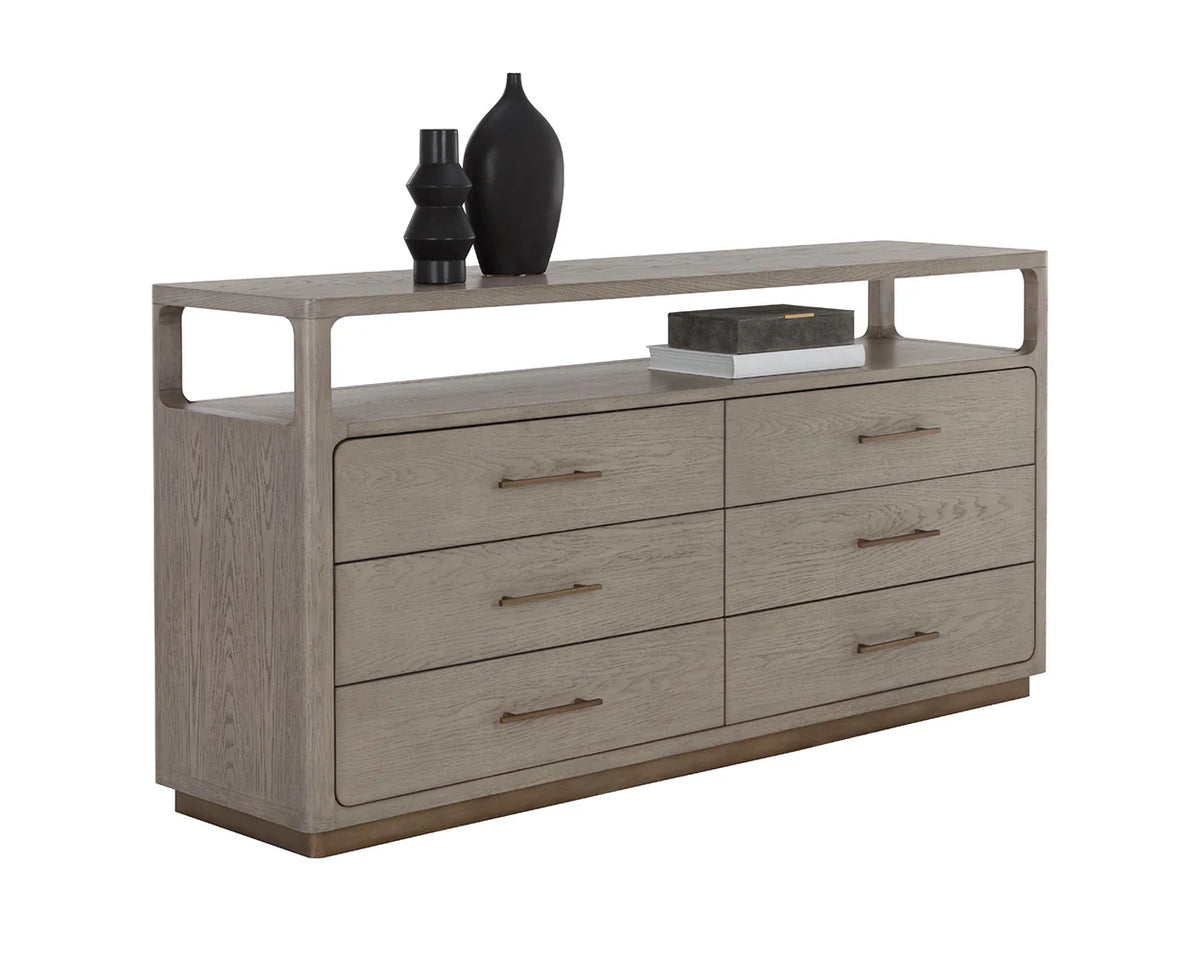 Danette Greige & Brass Dresser