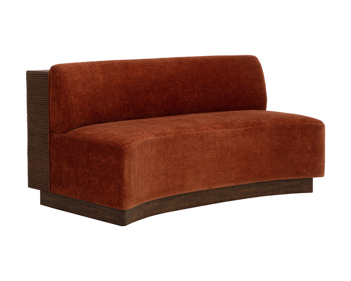 Cinder 66.75" Opera Spice Upholstered Dining Banquette