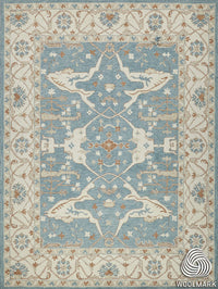 Nell Ivory/Light Blue Luxury Area Rug