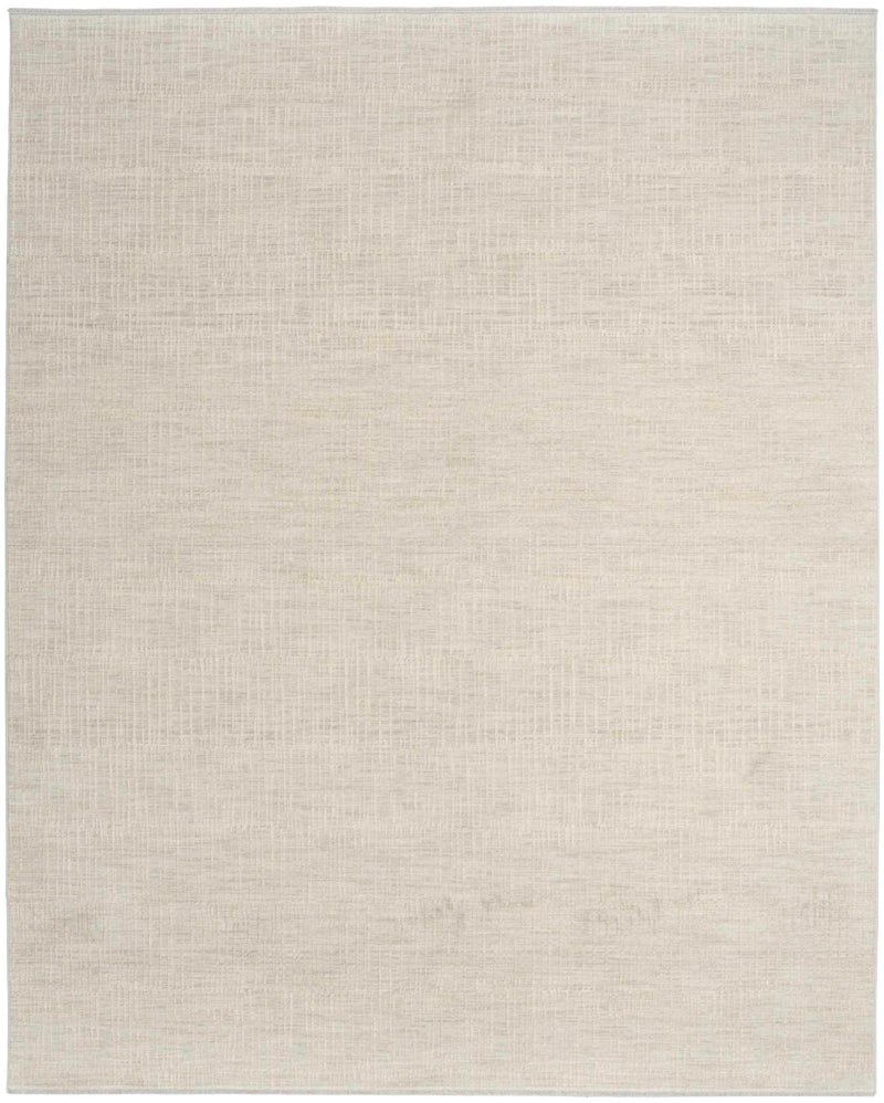 Agatha Modern Silver Ivory Area Rug