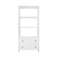 Liana Fluted White & Brass Etagere