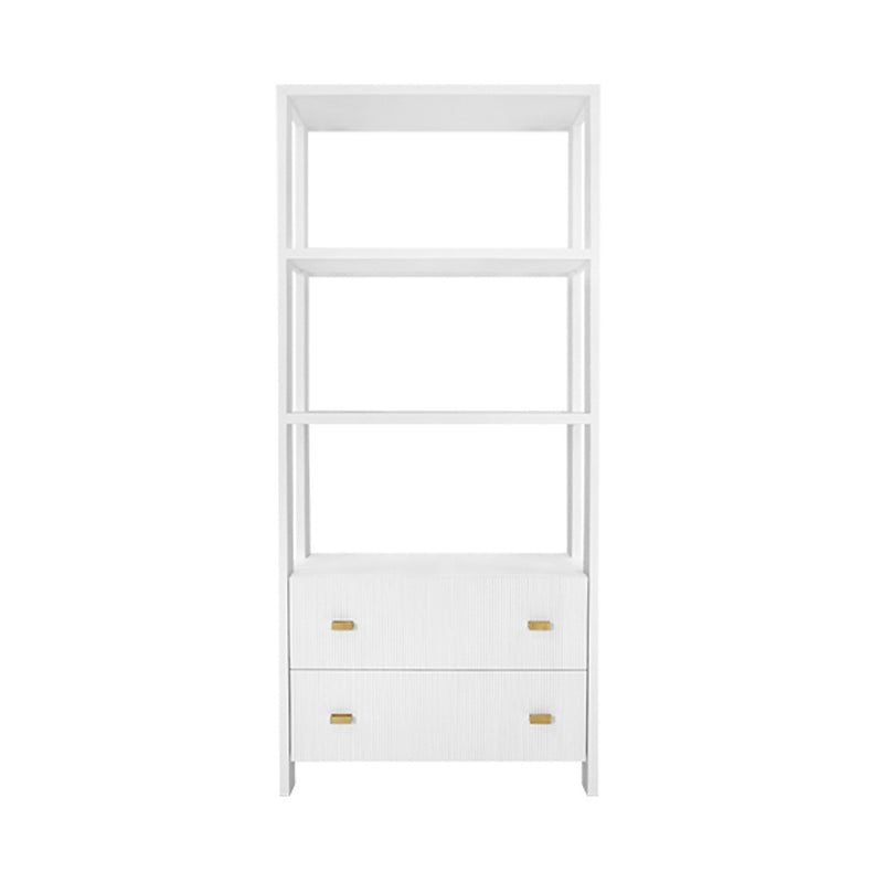 Liana Fluted White & Brass Etagere