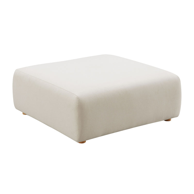 Karsyn Cream Linen Ottoman