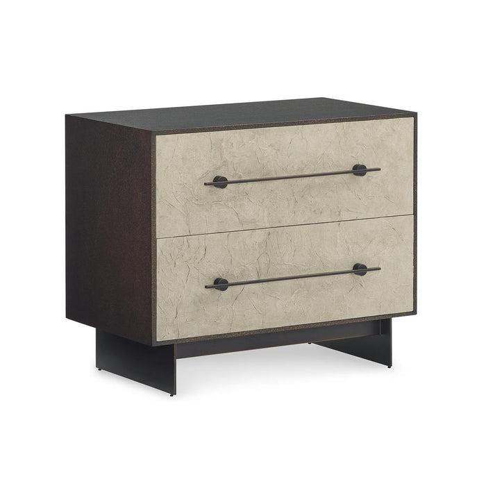 Paloma Two-Drawer Large Bronzed Nightstand