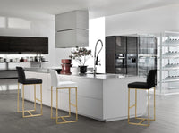 Moriah White Gold Steel Barstools (Set of 2) - Luxury Living Collection