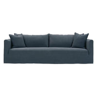 Kole 96" Blue Slipcovered Sofa