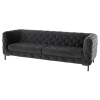 Tufty Grey Velvet Sofa