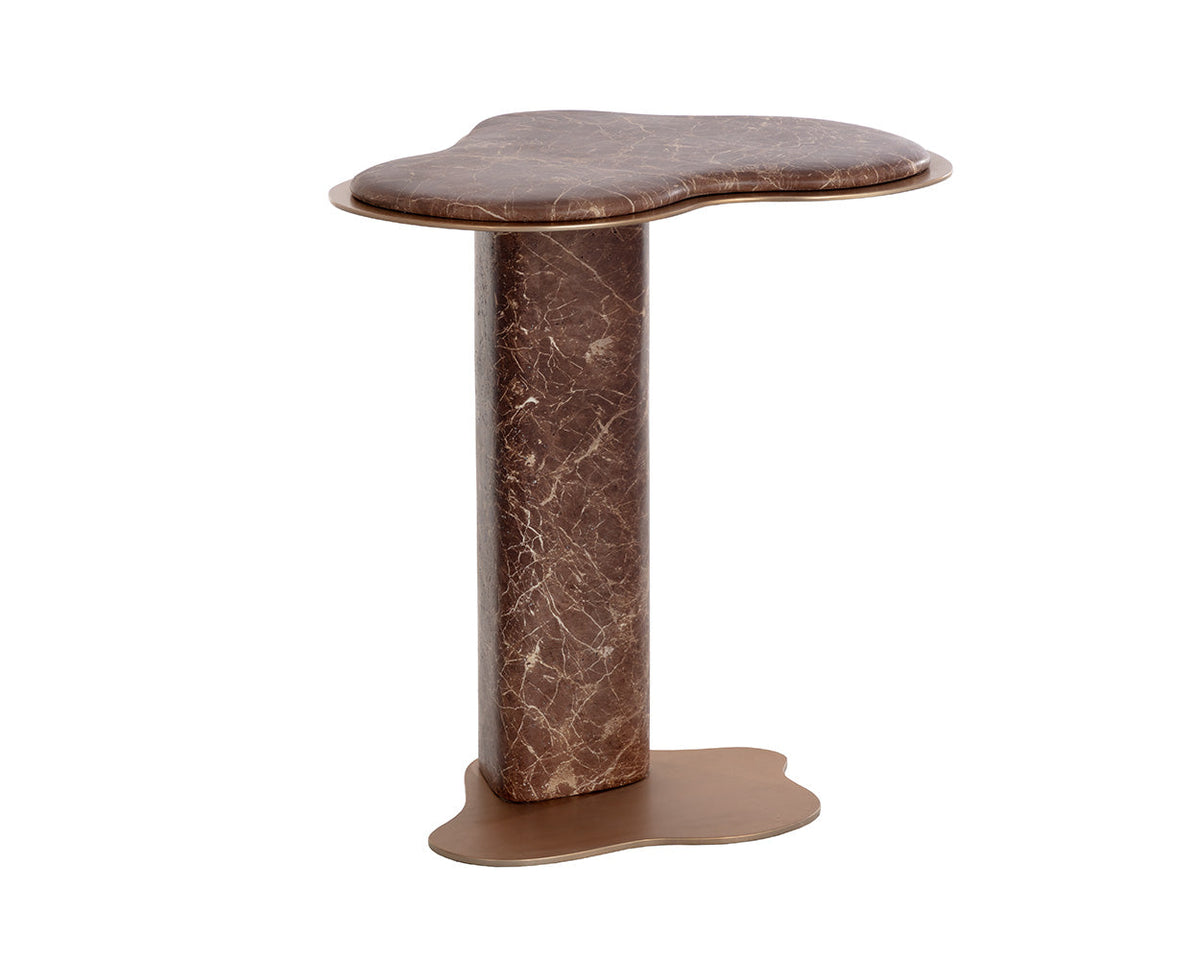 Isola Faux Marble Concrete Indoor Outdoor Accent Table