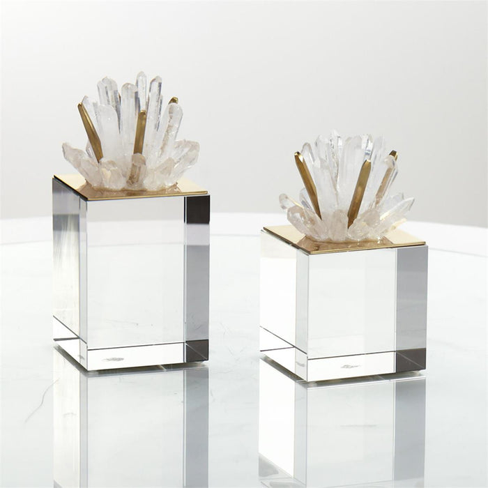 Selenite & Crystal Décor Objects (Set of 2)