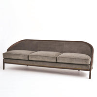 Viktoria 95.75" Tailored Sleek Pinstripe Sofa