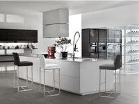 Moriah White Vegan Leather & Steel Counter Stools (Set of 2) - Luxury Living Collection