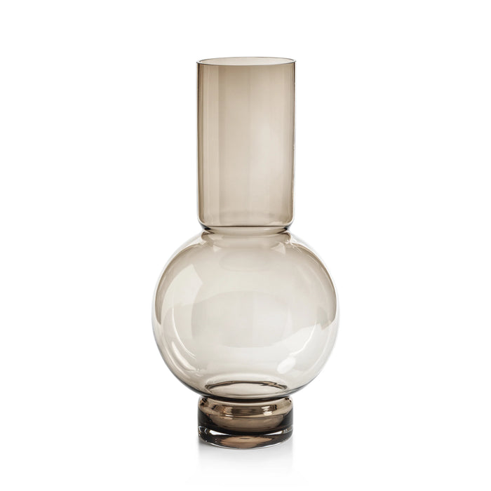 Claude Oversized Taupe Glass Vase - Set of 2