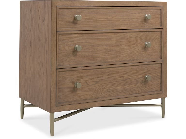 Magnus Neutral Three-Drawer Nightstand