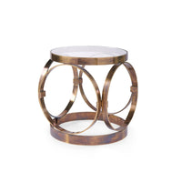 River Antique Brass Accent Table