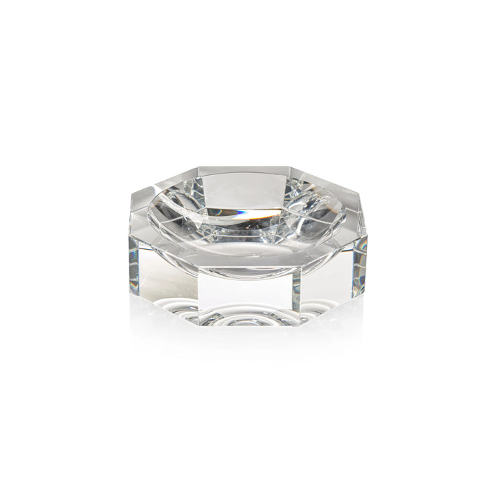Alda Clear Crystal Glass Octagon Bowl - Set of 2