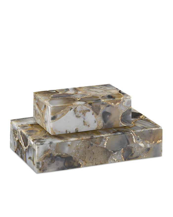 Leonie Black Agate Box (2 Sizes Available)