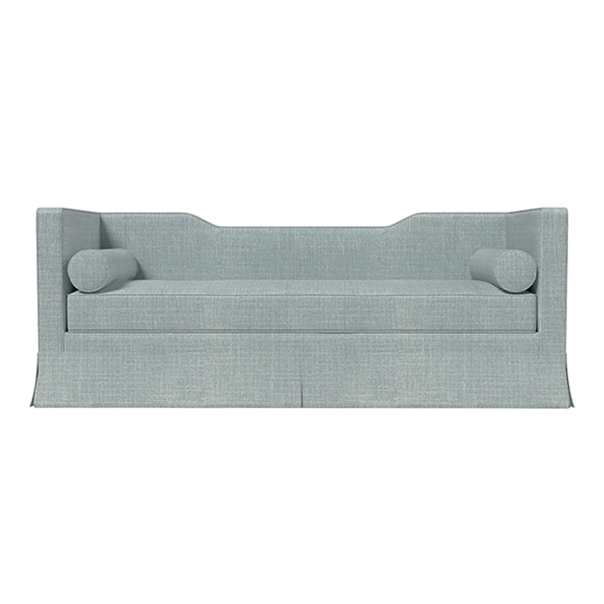 Seraphina 81" Classic Skirted Tuxedo Atlantic Blue Custom Sofa