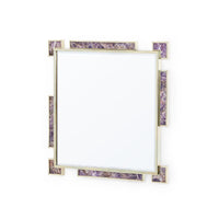 Richelle Amethyst & Polished Brass Mirror