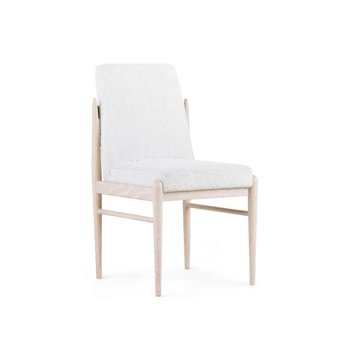 Veer Off-White Boucle & Bleached Oak Side Chair