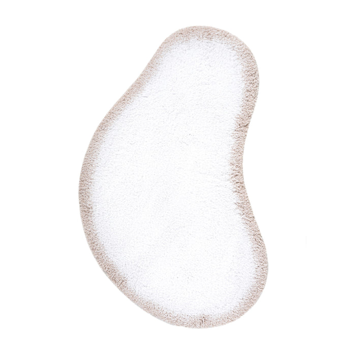 Maiko 100% Egyptian Cotton Fog/White Luxury Bath Rug