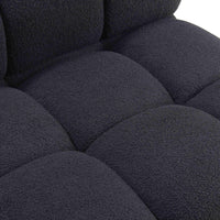 Vogue 157.6" Black Performance Vegan Shearling 6-piece Modular U-Sectional