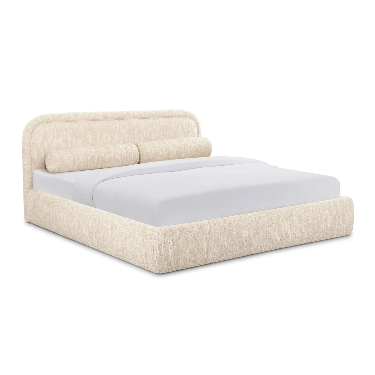 Murielle Taupe Textured Performance Boucle Bed