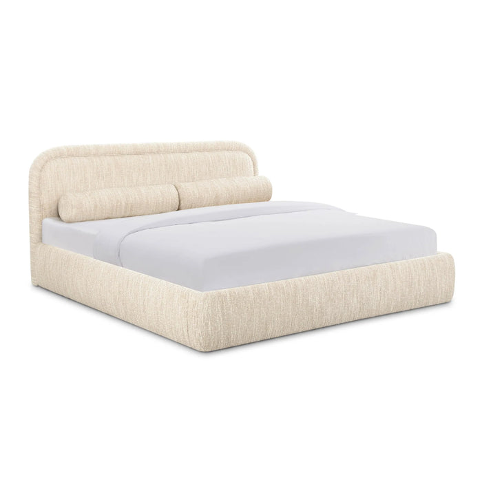 Murielle Taupe Textured Performance Boucle Bed