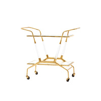 Tesai Gold & Acrylic Bar Cart