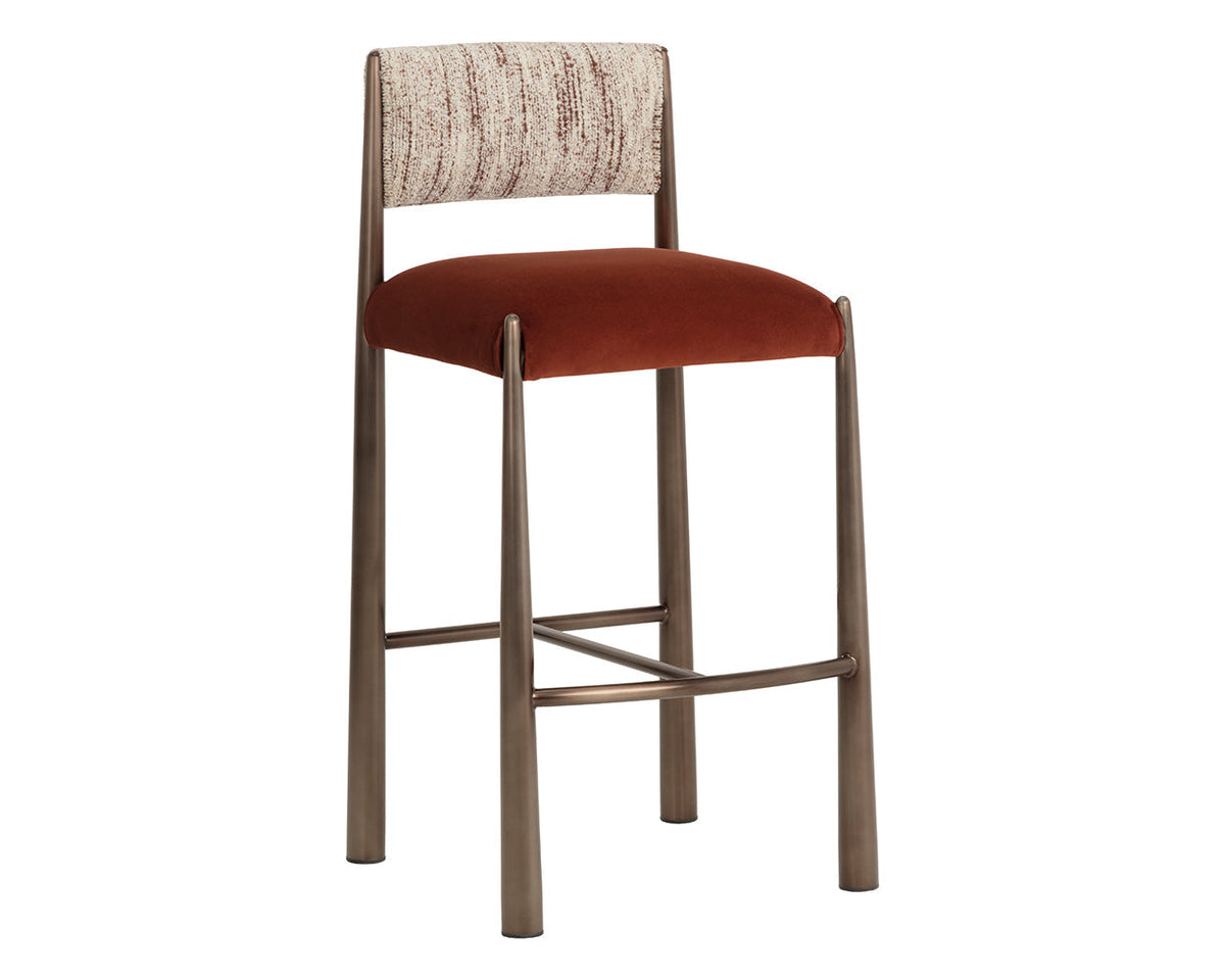 Bayard Two-Tone & Dark Bronze Bar Stool