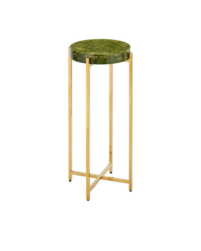 Sienna Green & Brass Martini Table